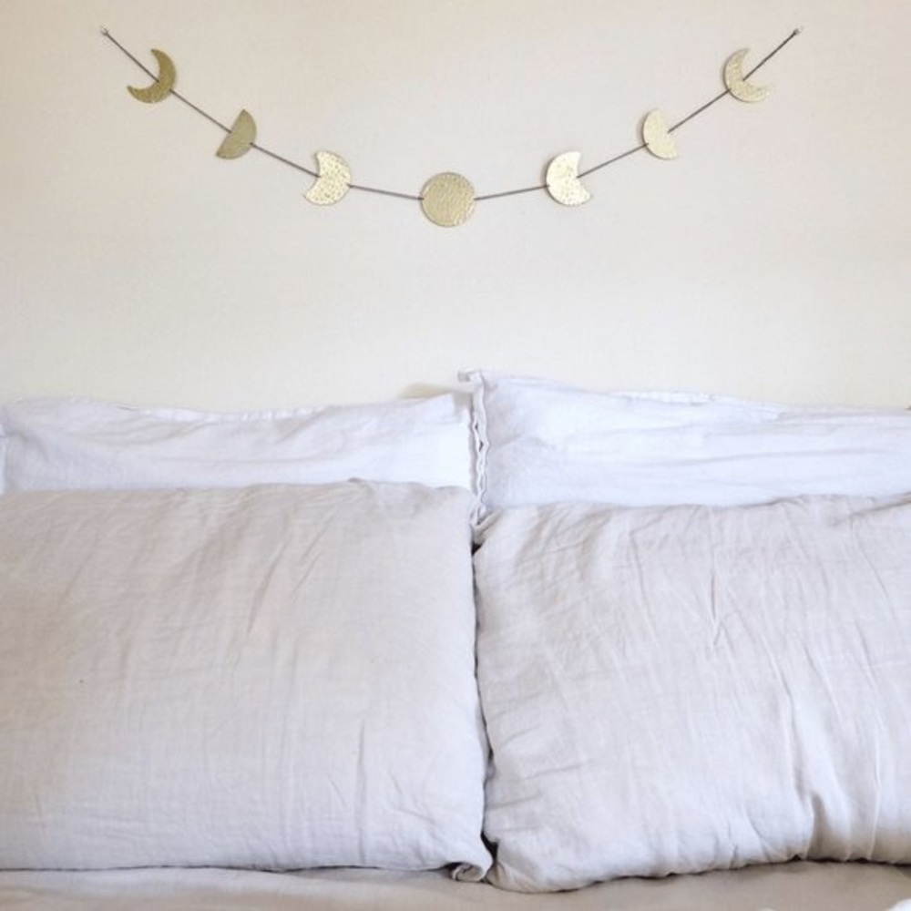 Goddess Provisions | Lunar Wall Hanging Moon Phase Hammered Alloy Chain Decor